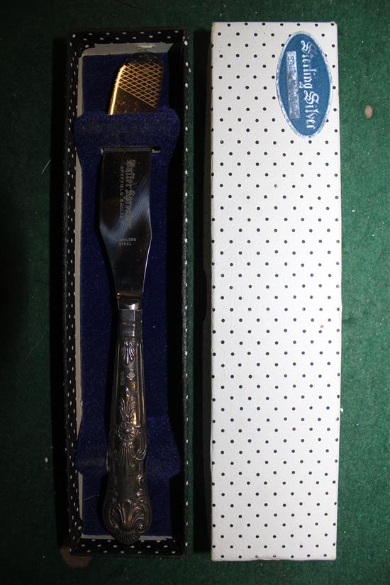 4 sets silver handled cutlery